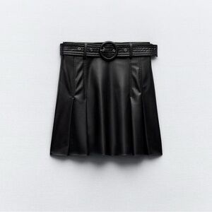 Faux pleather skirt